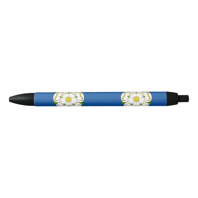 Stylo Noir Flag of Yorkshire Black Ink Pen (Devant)