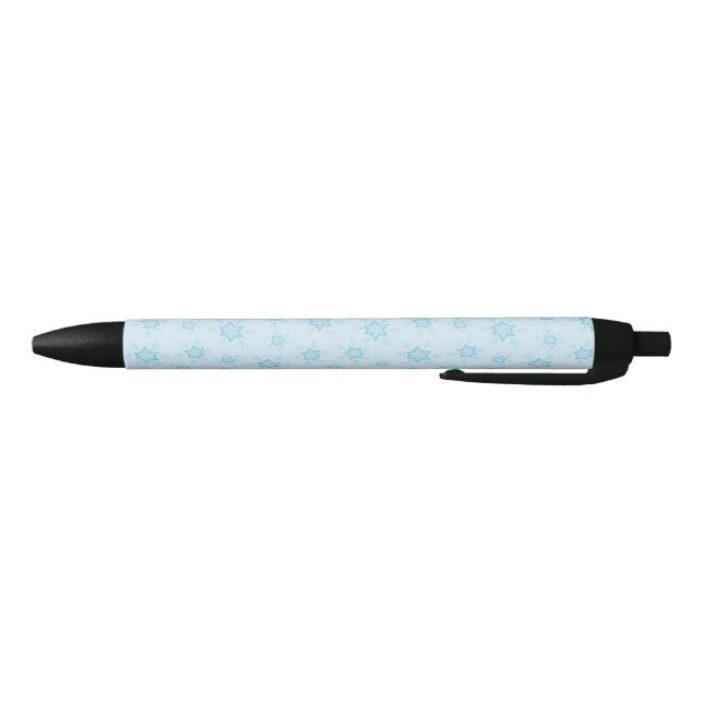 Stylo Noir Fléchettes de neige, Bleu glacé, Fléchettes de nei (Bas)
