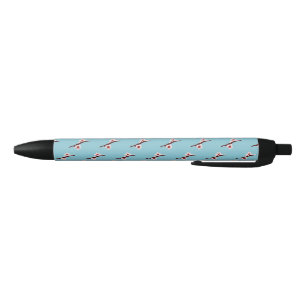 Stylo Noir Fleur de cerisier, Sakura, motif floral rose