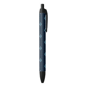 Stylo Noir Fleur De Lis Pattern