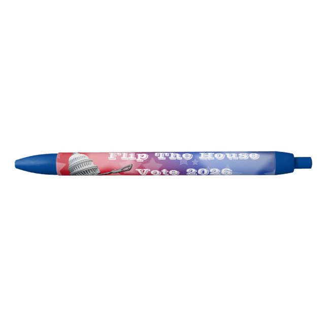 Stylo Noir Flip The House Vote Blue 2026 (Devant)