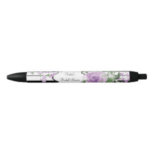 Stylo Noir Floral pourpre, Fête des mariées