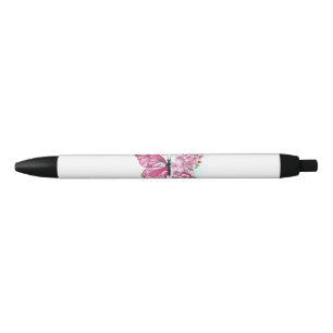 Stylo Noir Flower Butterfly