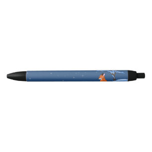 Stylo Noir Fox de nuit d'hiver