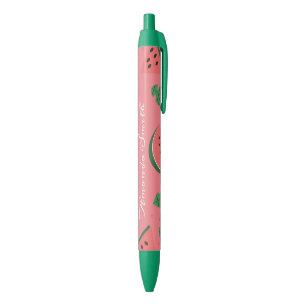 Stylo Noir Fruit de pastèque rose rouge rouge encre rose