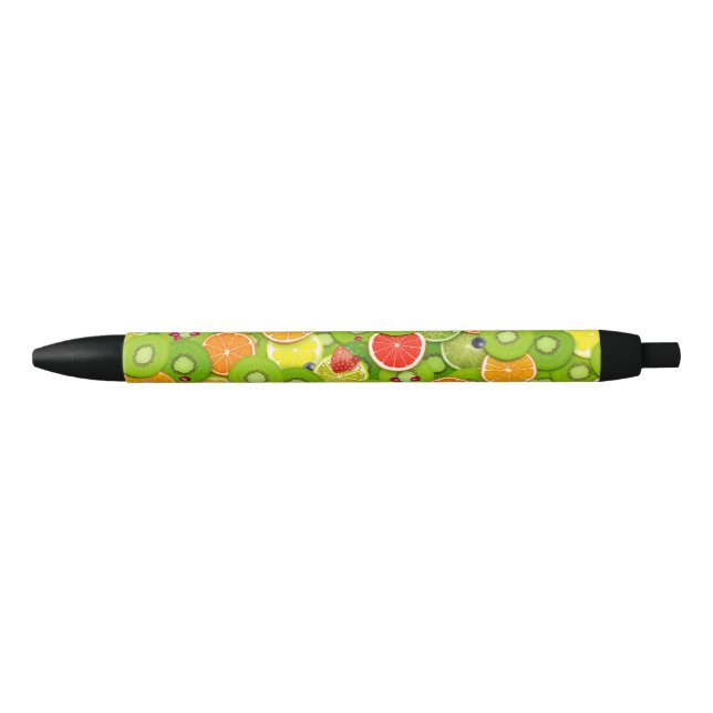 Stylo Noir Fruits d'été 2 (Devant)