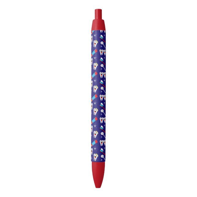 Stylo Noir Fun Dental Clinique Dentiste Dentiste Cartoon Dent (devant Vertical)