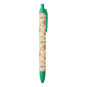 Stylo Noir Fun Orange Fall Motif