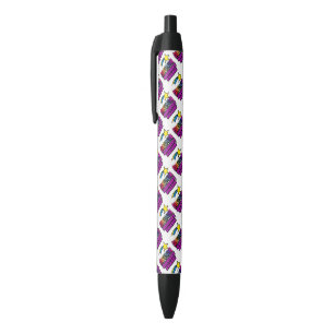 Stylo Noir Fusillade Star Arc-en-ciel étonnant remplissage de
