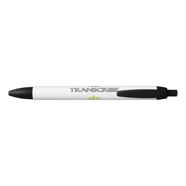 Stylo Noir Gardez le calme et transcrivez (Dos)