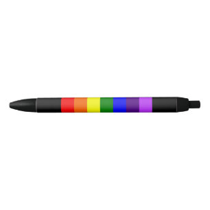 Stylo Noir GBTQ+ arc-en-ciel stationnaire - Stationnaire - St