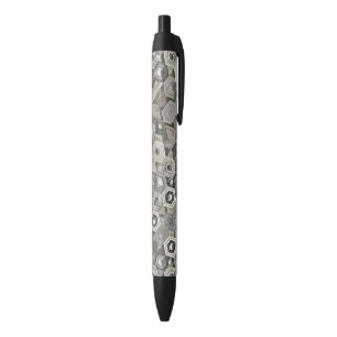 Stylo Noir Géométries en nuances de gris