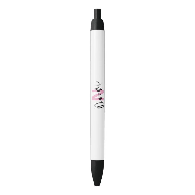Stylo Noir Gift for Girls – Personalized N with Name Naomi  (devant Vertical)