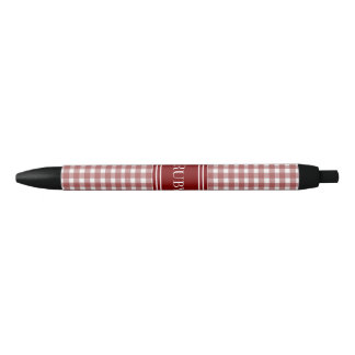 Stylo Noir Gingham Rouge de l'Ohio