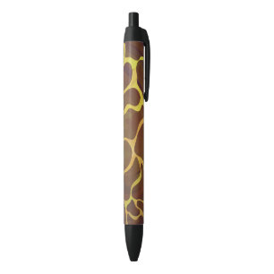 Stylo Noir Giraffe Brown et jaune