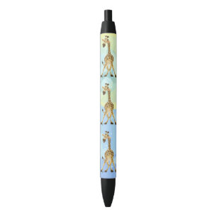 Stylo Noir Giraffe de la Parade Animale