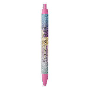 Stylo Noir Girl Aqua Purple Mint Mint Pink Parties scintillan