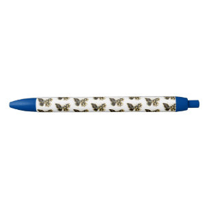 Stylo Noir Gold flower Butterfly with Black Orchid