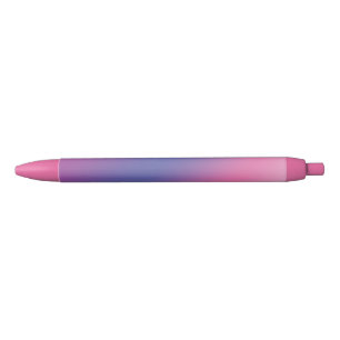 Stylo Noir gradient bleu pourpre rose élégant d'ombre coloré
