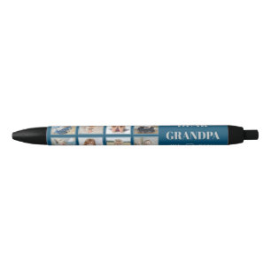 Stylo Noir Grand-père personnalisé moderne Nous vous aimons 8