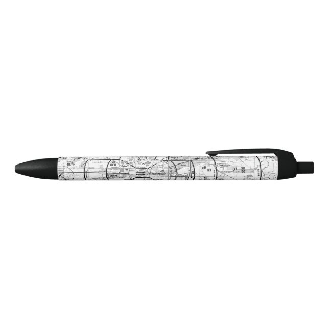 Stylo Noir Graphique aéronautique (Haut)