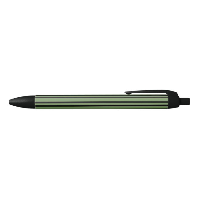 Stylo Noir Green Black Stripes Pattern (Haut)