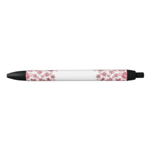 Stylo Noir Groupes de fleurs roses