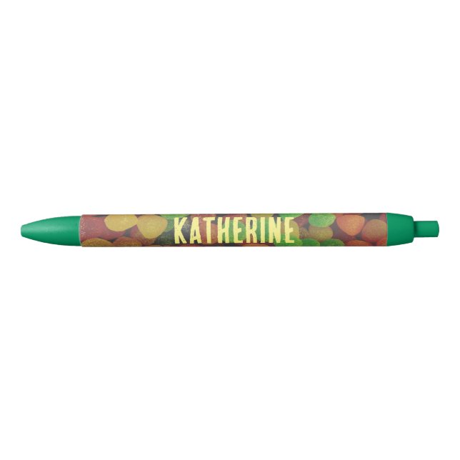 Stylo Noir Gumdrops Personnalisé Candy Quirky (Devant)