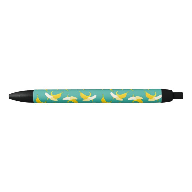 Stylo Noir Half peeled banana seamless pattern - Tropical fru (Devant)
