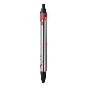Stylo Noir Halloween noir et blanc de Jack sanglant