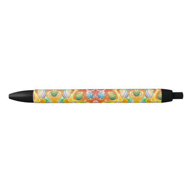 Stylo Noir Happy Easter Eggs Festive Pattern (Devant)