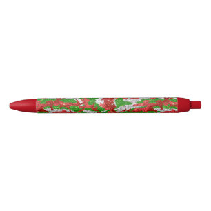 Stylo Noir Haus De Camo Motif Silver Xmas