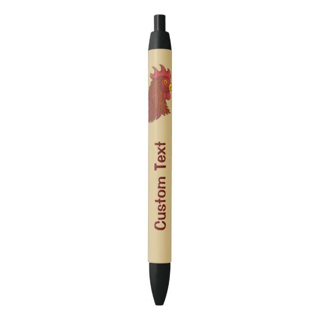 Stylo Noir Head des Rooster (devant Vertical)