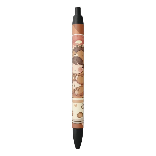 Stylo Noir  Hedgehog Study Desk Pen (devant Vertical)