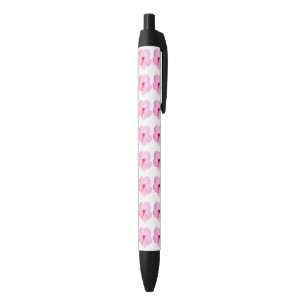 Stylo Noir Hibiscus rose Fleur tropicale