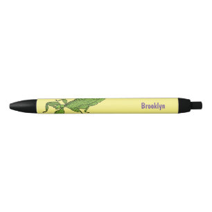 Stylo Noir Illustration de dessin d'insecte des feuilles vert