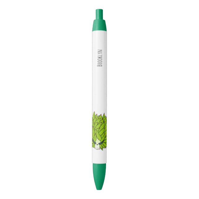 Stylo Noir Illustration de la feuille de limon (devant Vertical)
