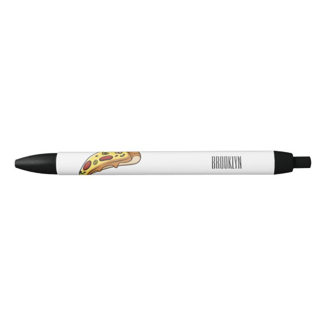 Stylo Noir Illustration de la pizza (Devant)