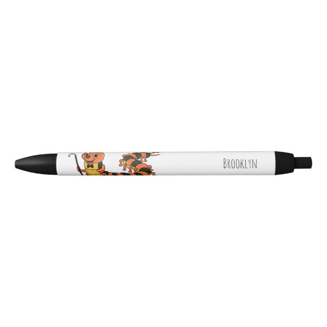 Stylo Noir Illustration drôle de dessin animé centipede (Devant)
