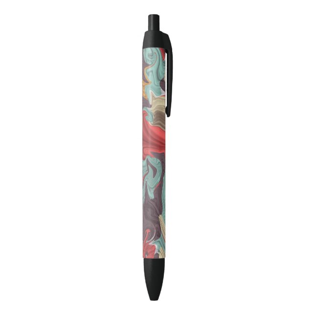 Stylo Noir Illustration en marbre Abstrait coloré (Bas (Vertical))