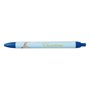 Stylo Noir Imaginaire Anniversaire Unicorne Arc en ciel et nu