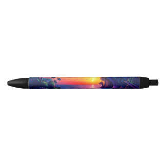 Stylo Noir Imaginaire Tropical Beach Two