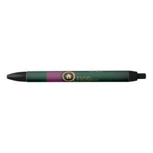 Stylo Noir Immobilier Violet Noir Or avec Maison