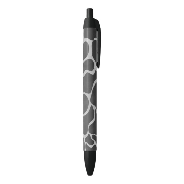 Stylo Noir Impression Giraffe noir et gris clair (Bas (Vertical))