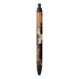 Stylo Noir Impression vache fausse crème noir marron