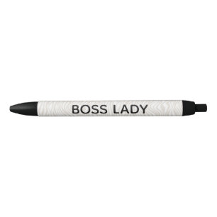 Stylo Noir Imprimer le texte personnalisé Cream Zebra