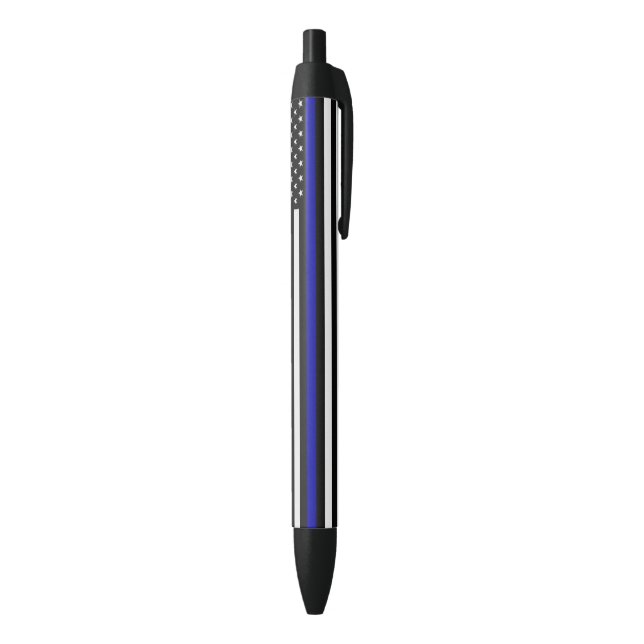 Stylo Noir Indicateur de ligne bleue mince (Bas (Vertical))