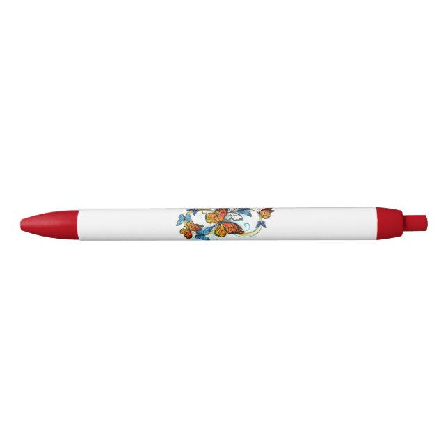 Stylo Noir Infinity of Monarch Butterflies (Devant)