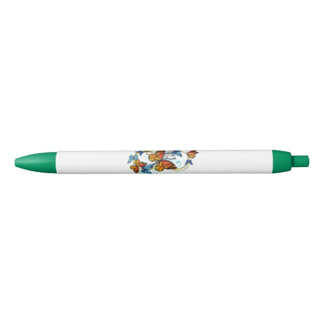 Stylo Noir Infinity of Monarch Butterflies (Devant)