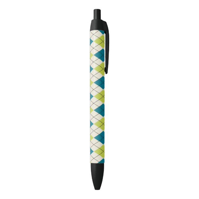 Stylo Noir Jacquard bleu et vert (Bas (Vertical))